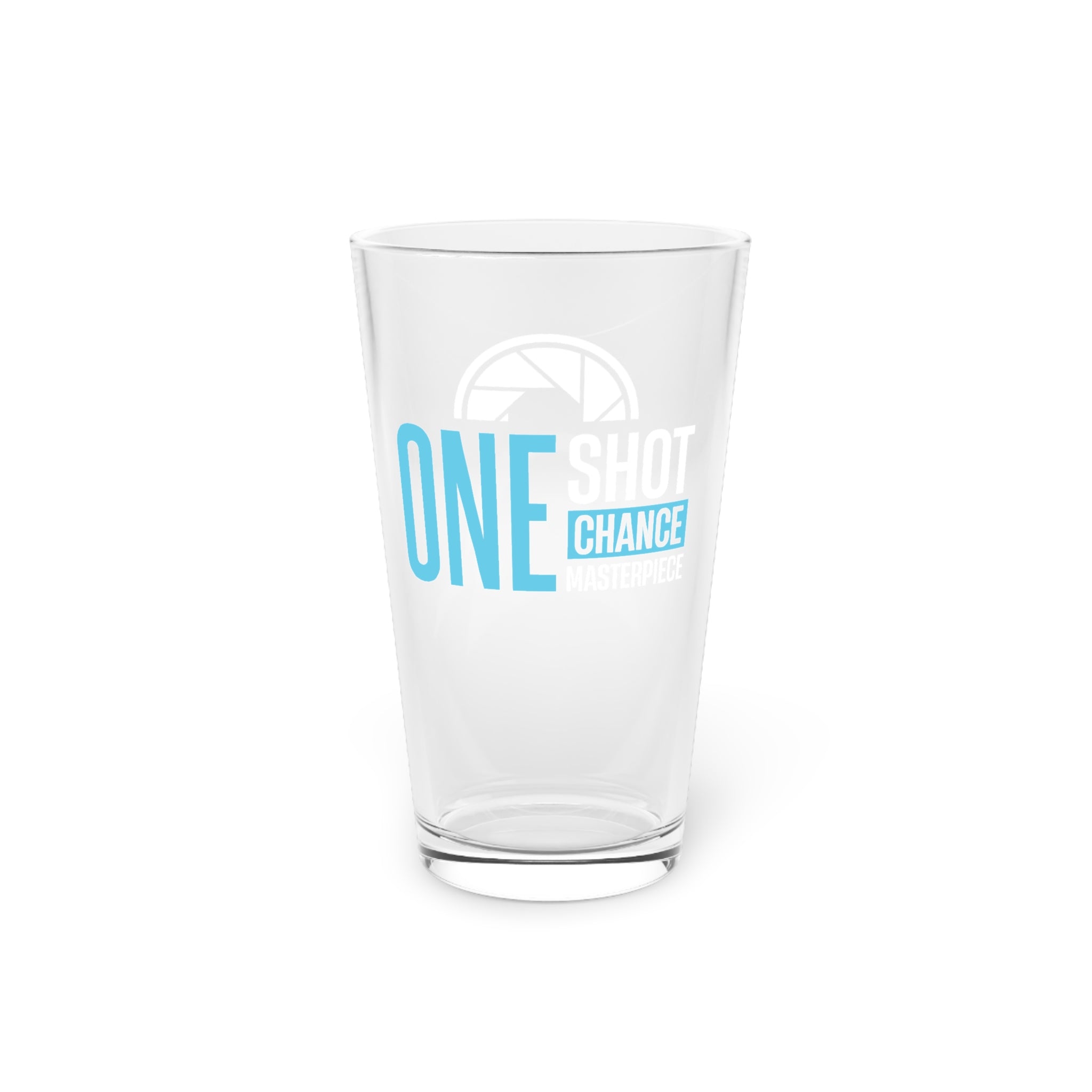 One Shot One Chance One Masterpiece Pint Glass, 16oz