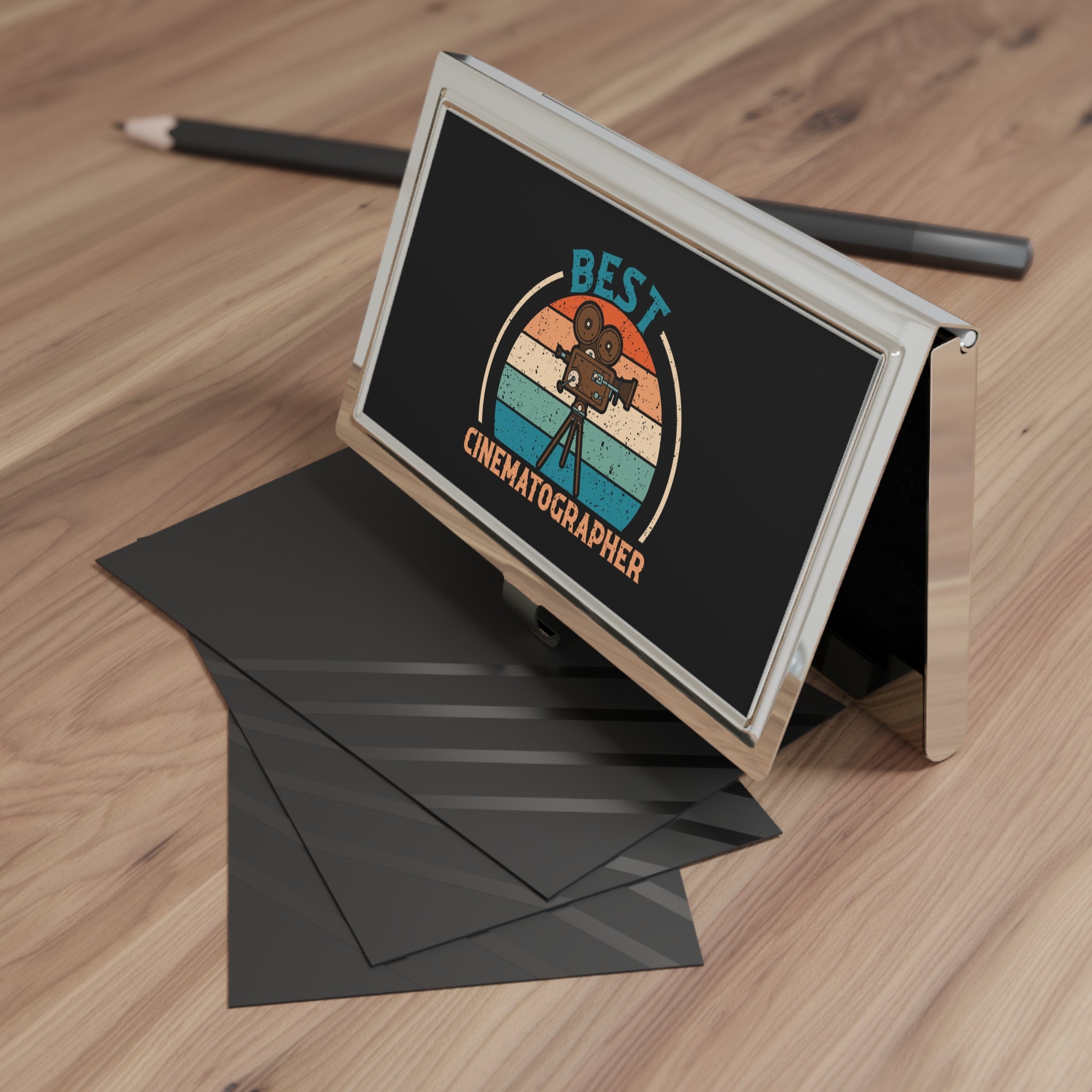 Best Cinematographer Retro Business Card Holder