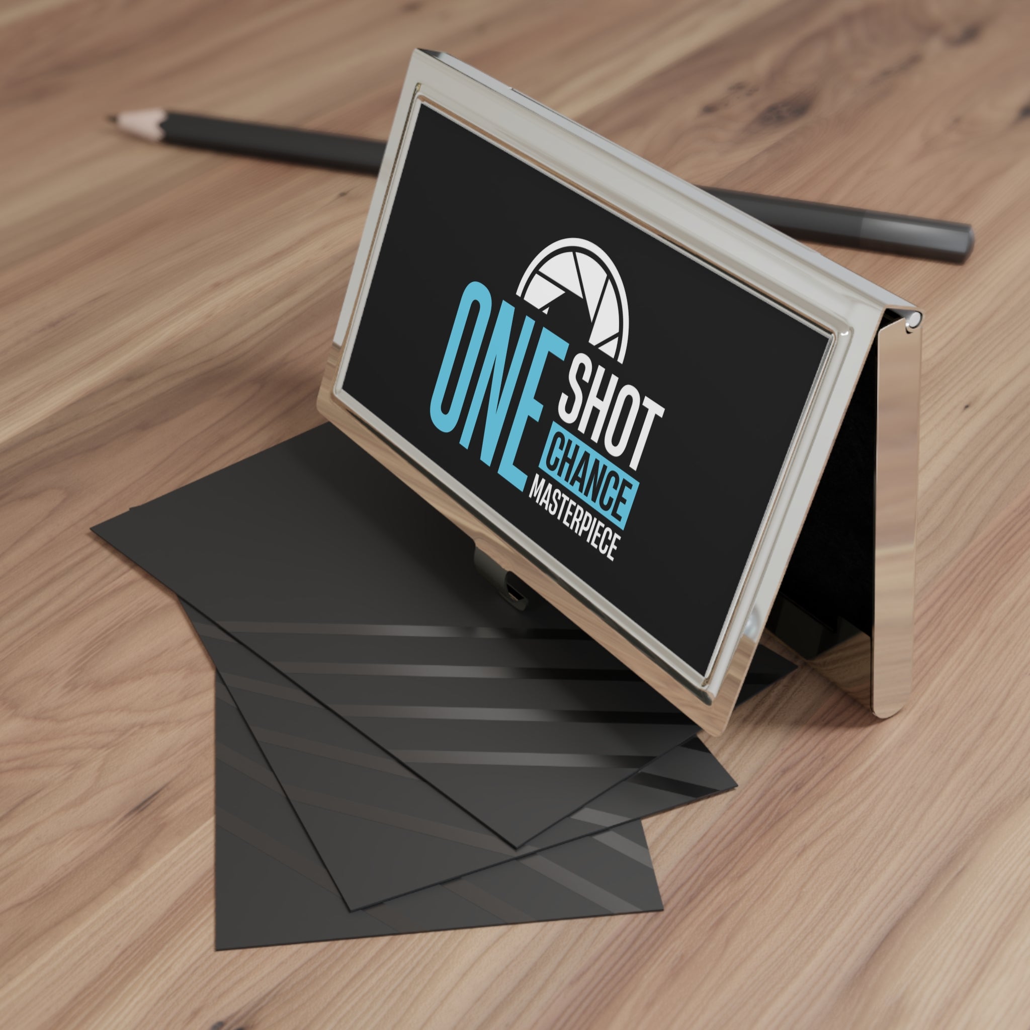 One Shot One Chance One Masterpiece Business Card Holder