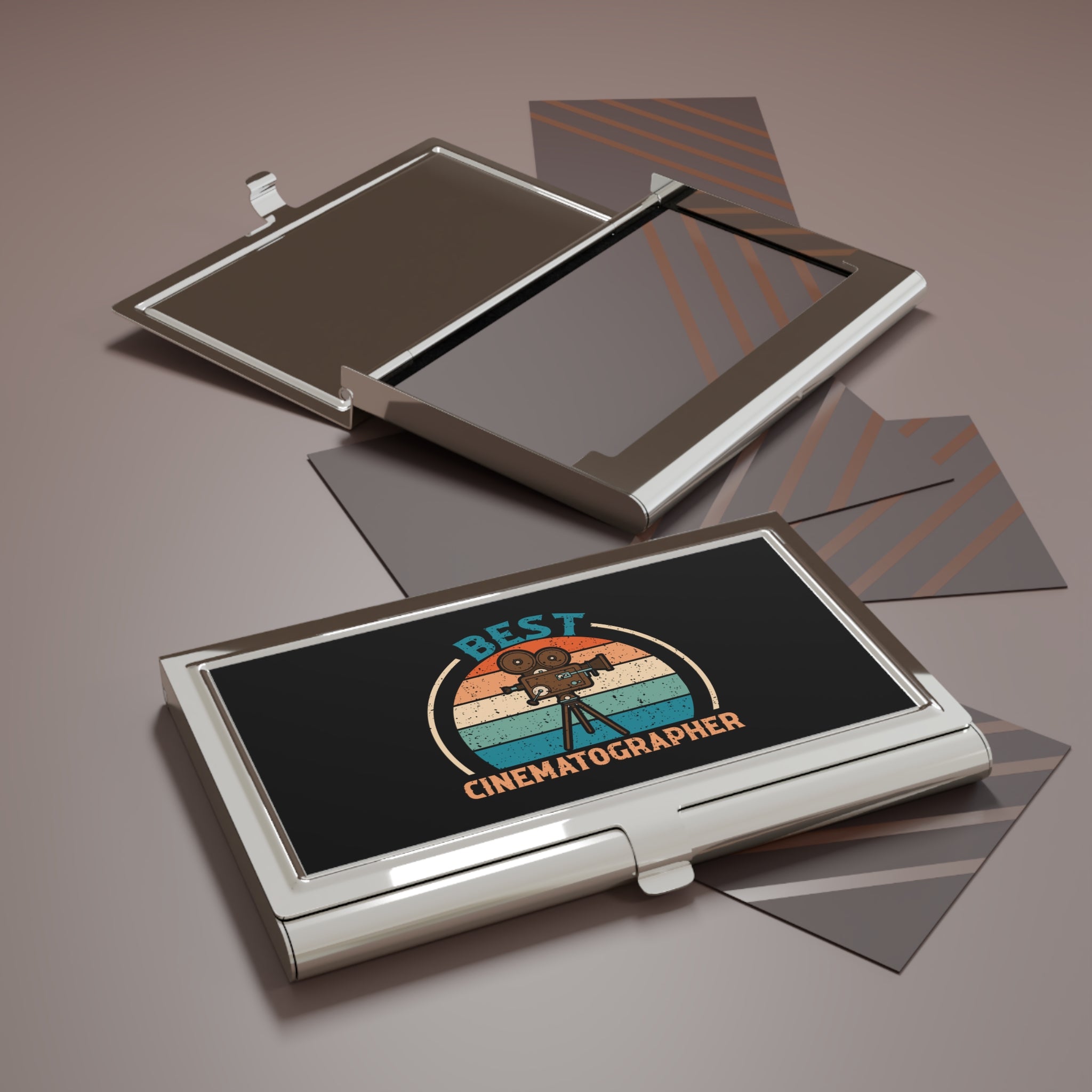 Best Cinematographer Retro Business Card Holder