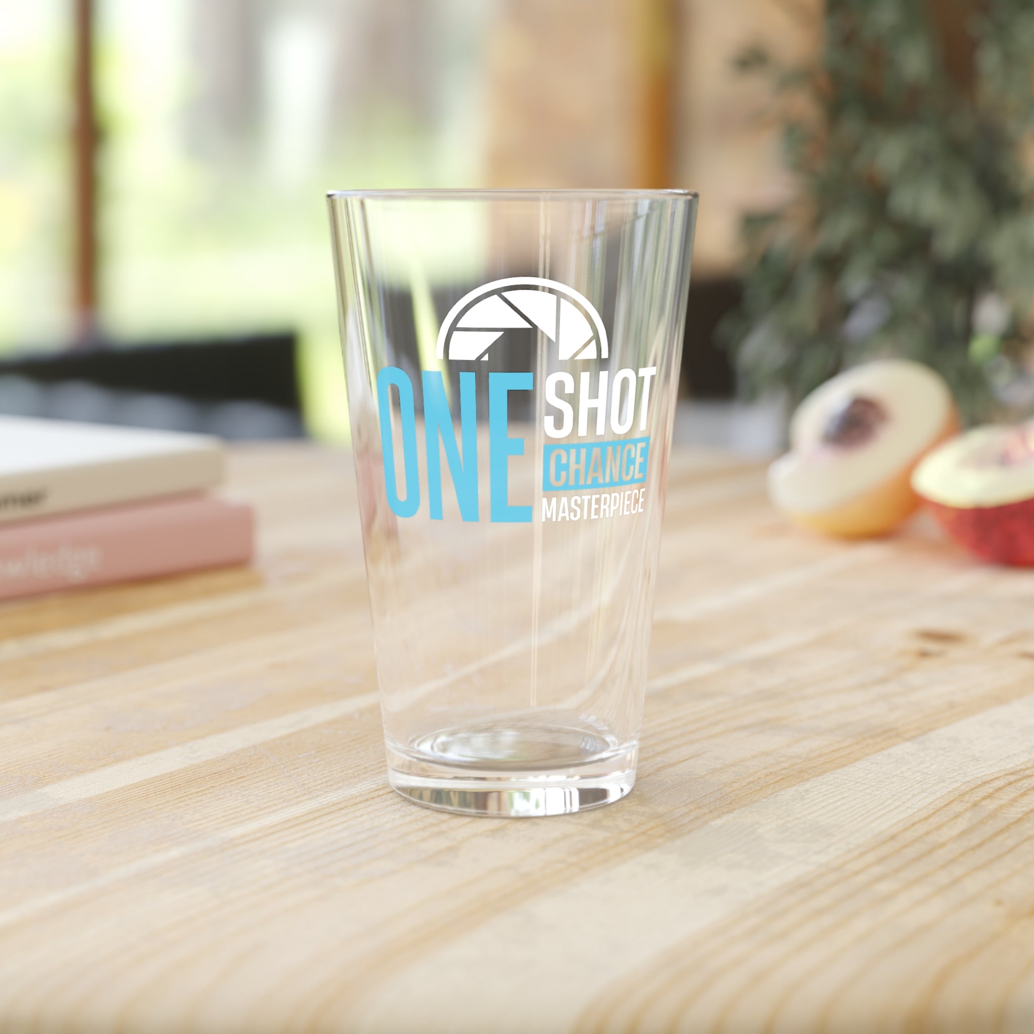 One Shot One Chance One Masterpiece Pint Glass, 16oz
