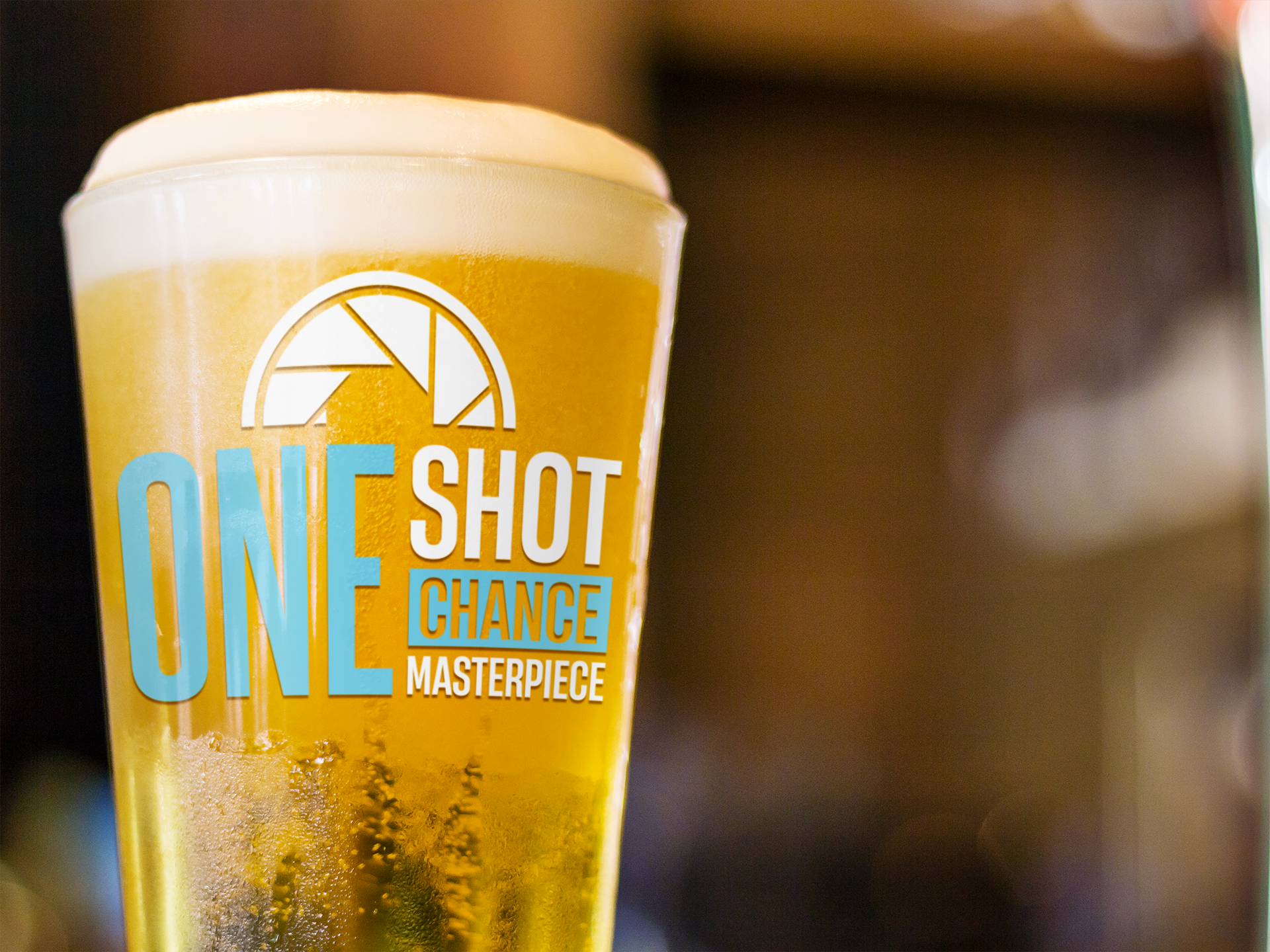 One Shot One Chance One Masterpiece Pint Glass, 16oz