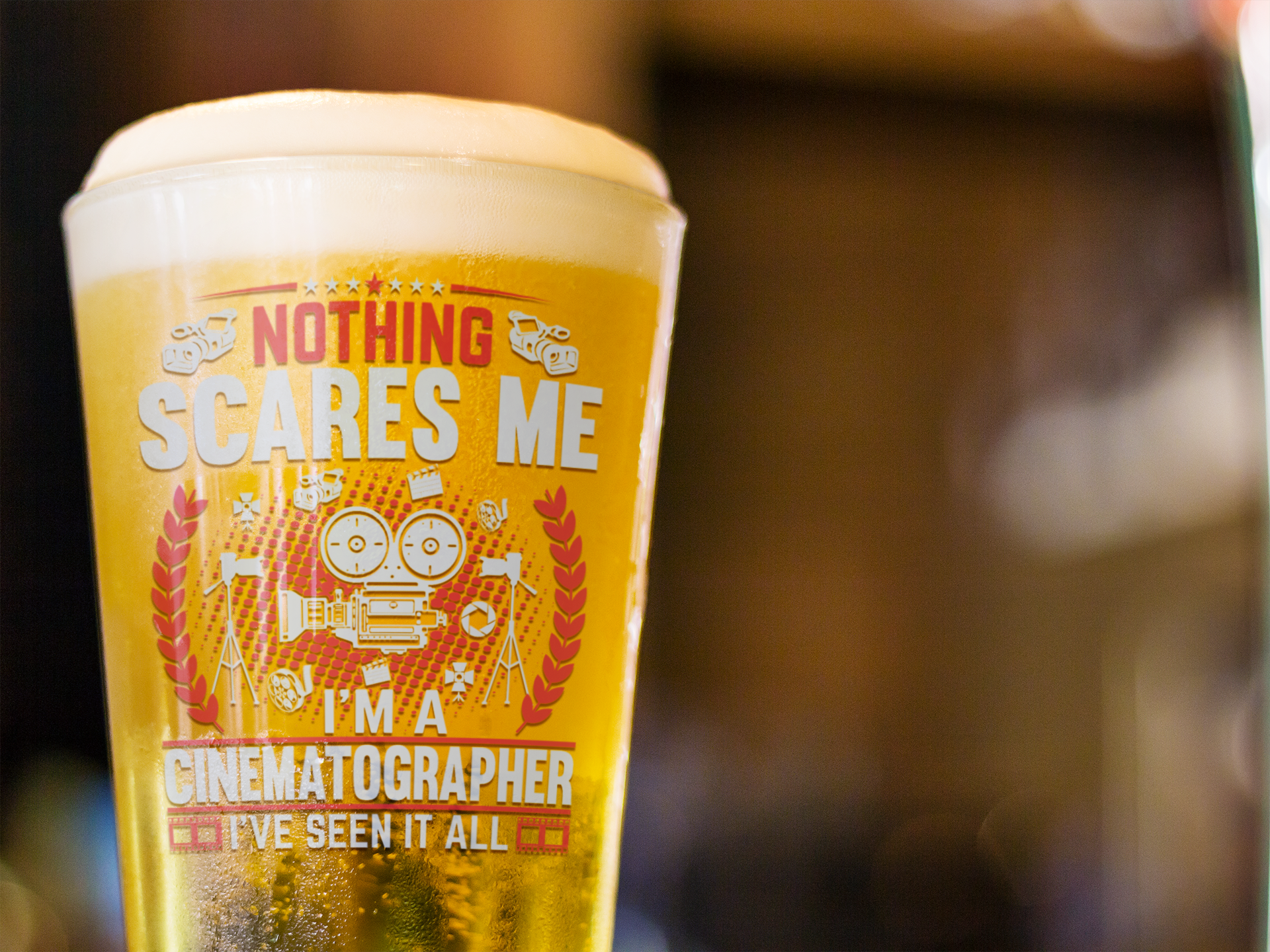 Nothing Scares Me I'm a Cinematographer Pint Glass, 16oz