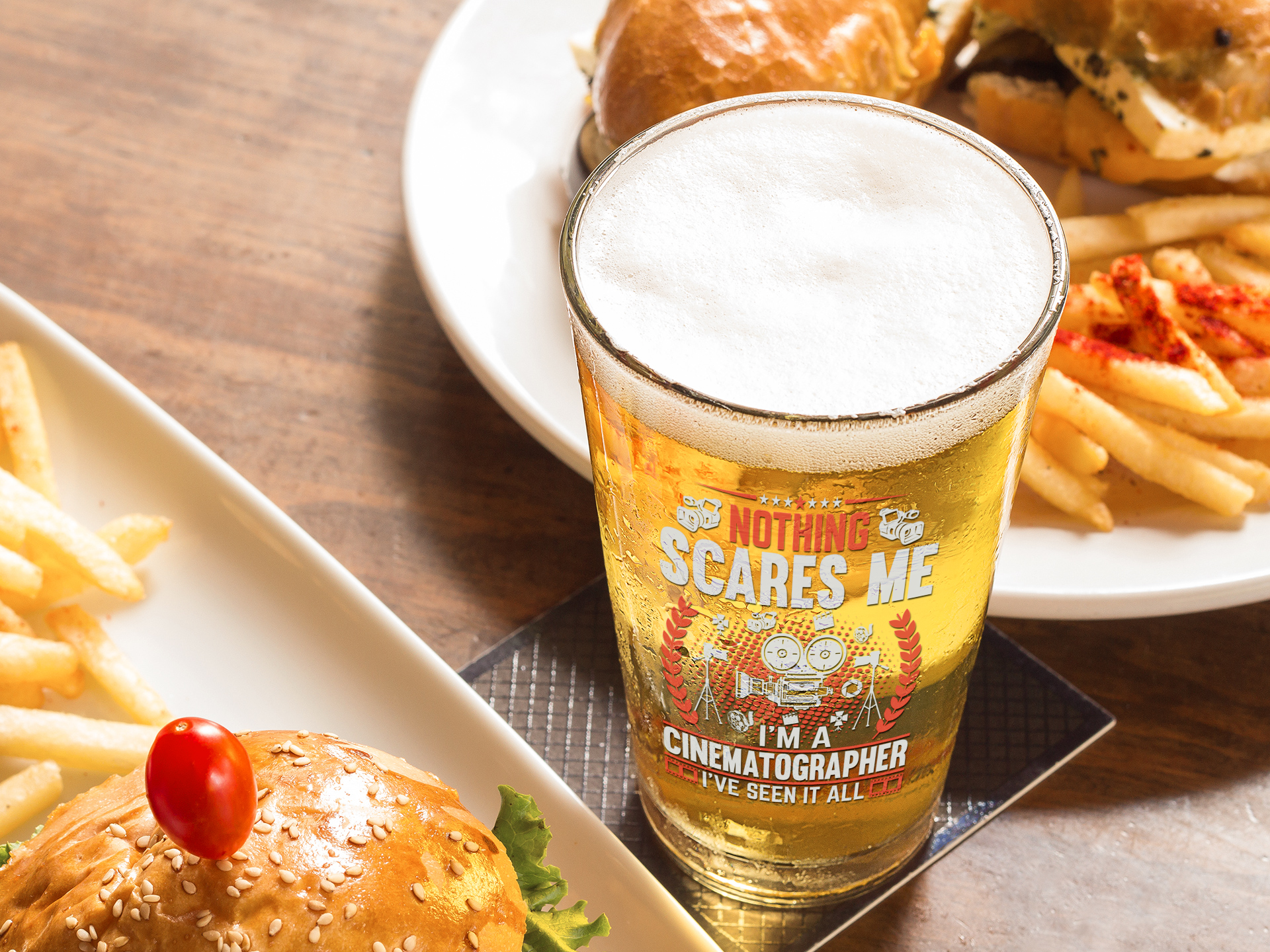 Nothing Scares Me I'm a Cinematographer Pint Glass, 16oz