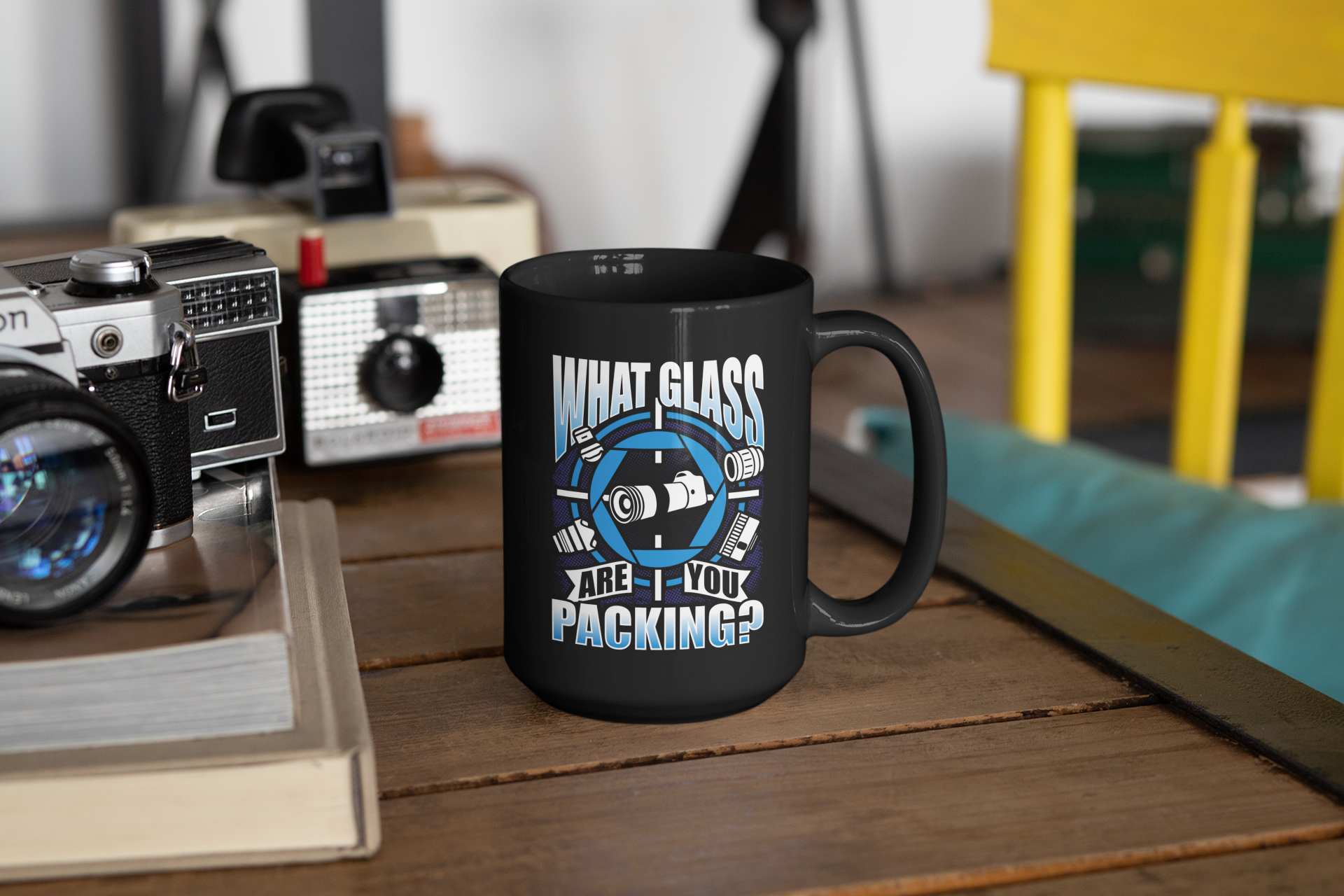 What Glass Are You Packing? Black Mug, 15oz