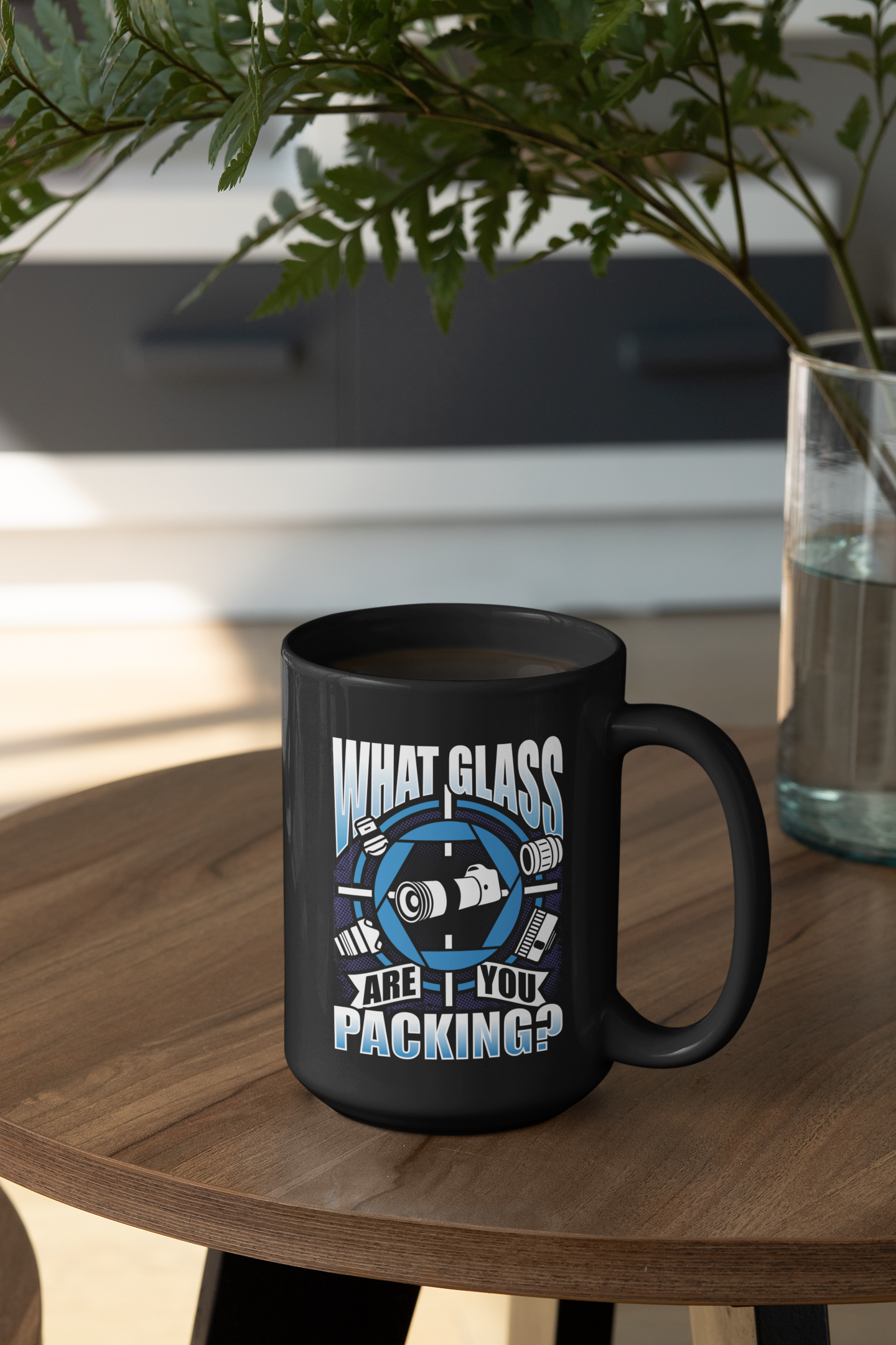 What Glass Are You Packing? Black Mug, 15oz