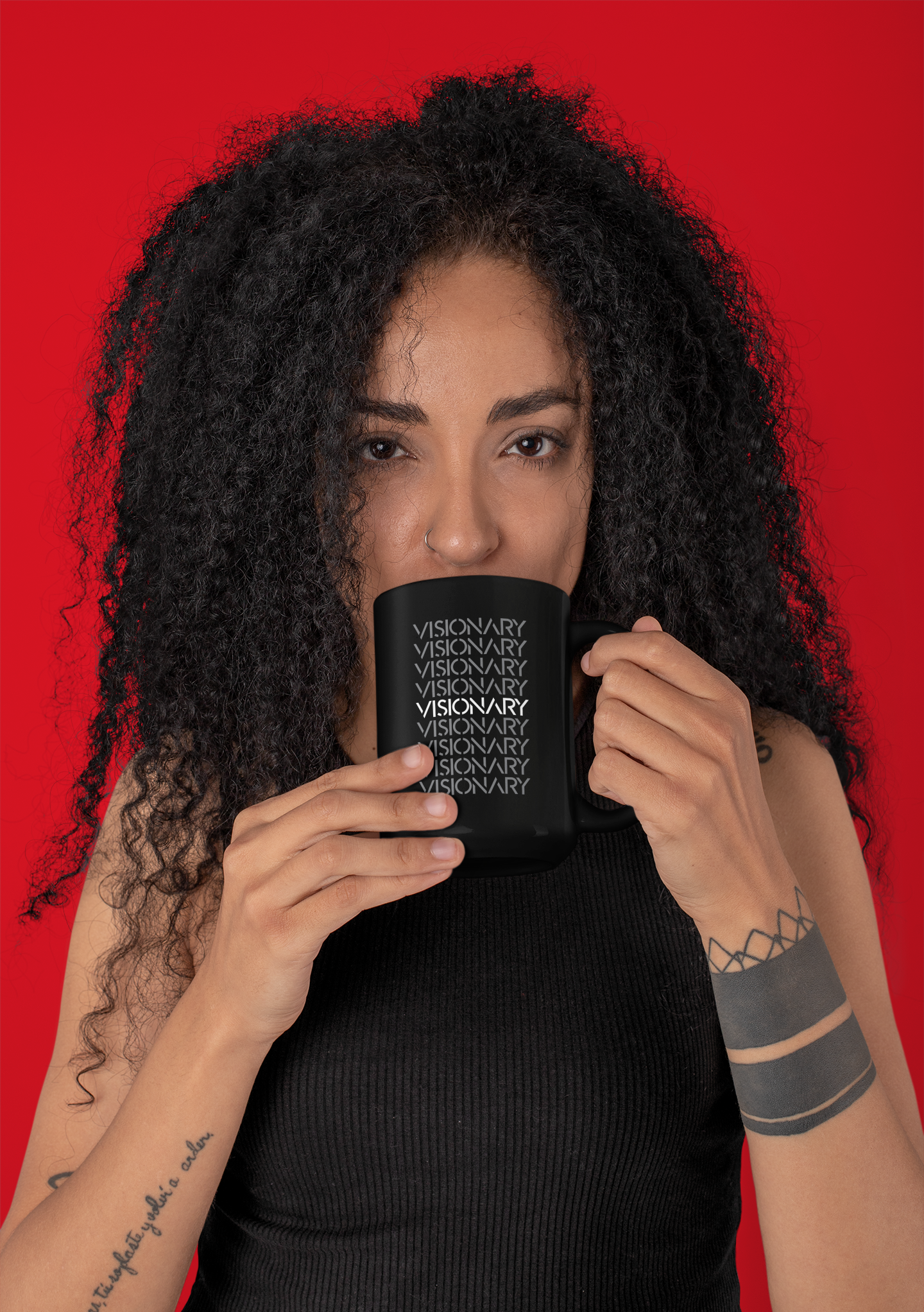 Visionary Black Mug, 15oz