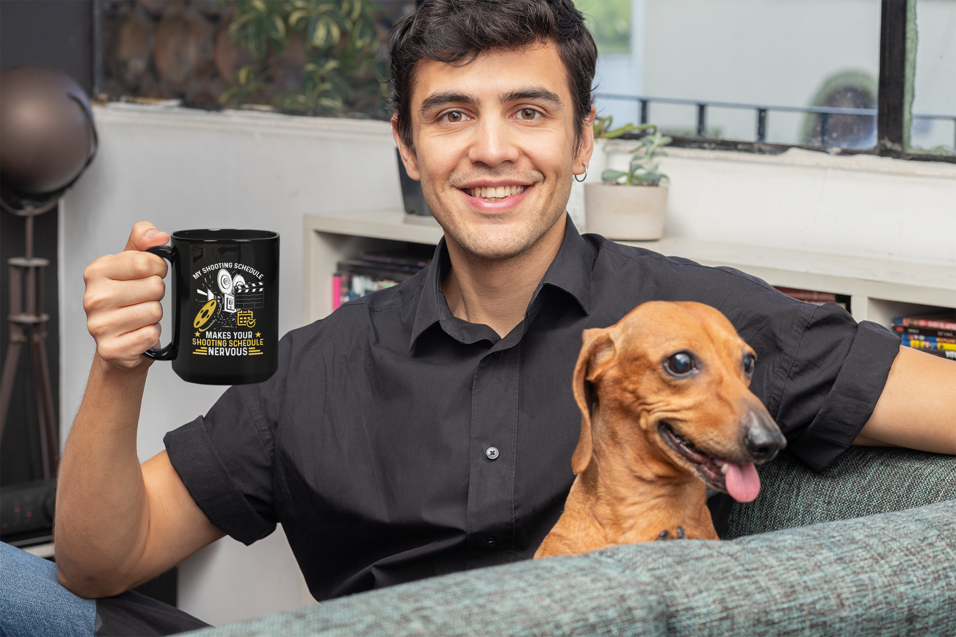 Shooting Schedule Flex Black Mug, 15oz