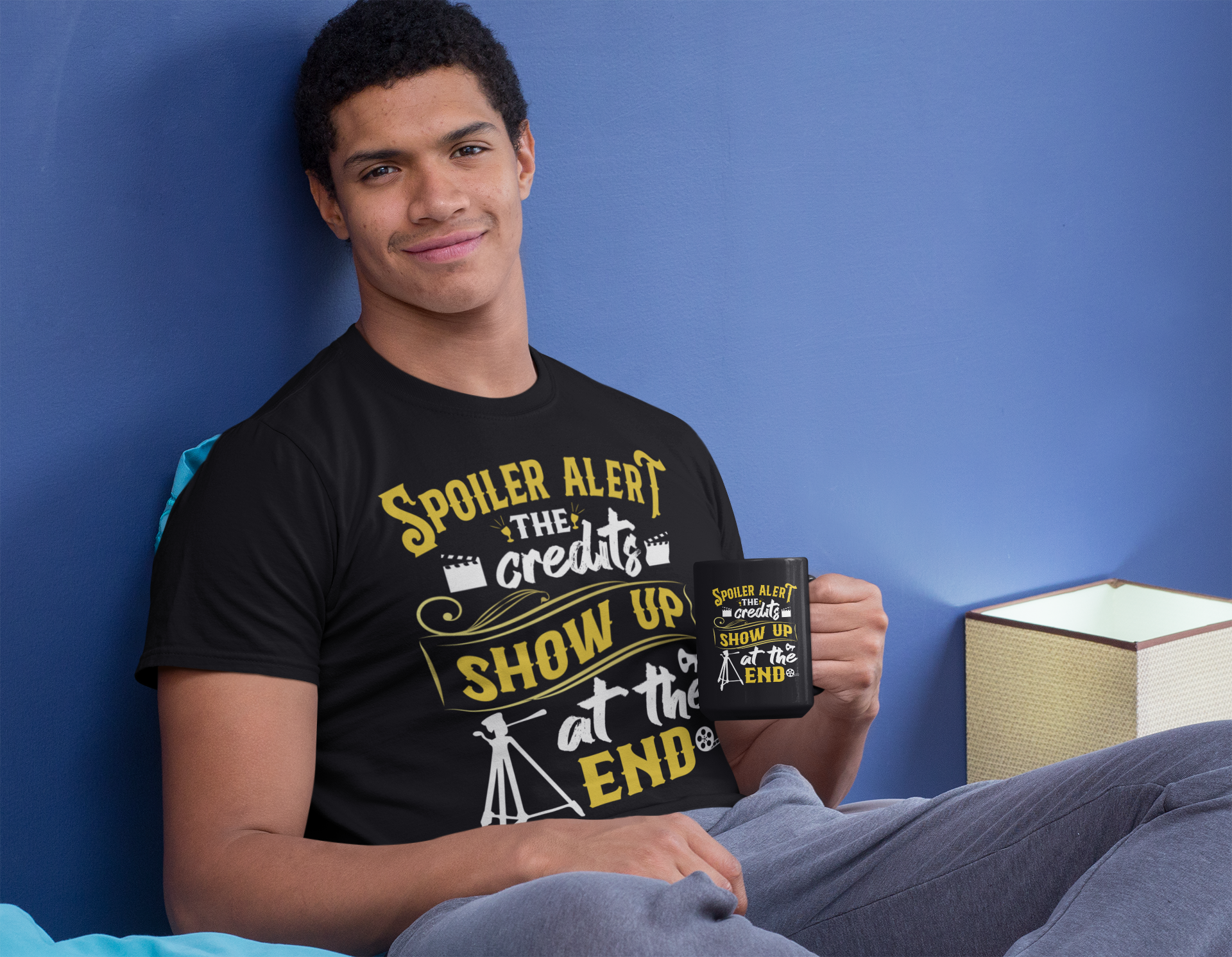 Spoiler Alert Black Mug, 15oz