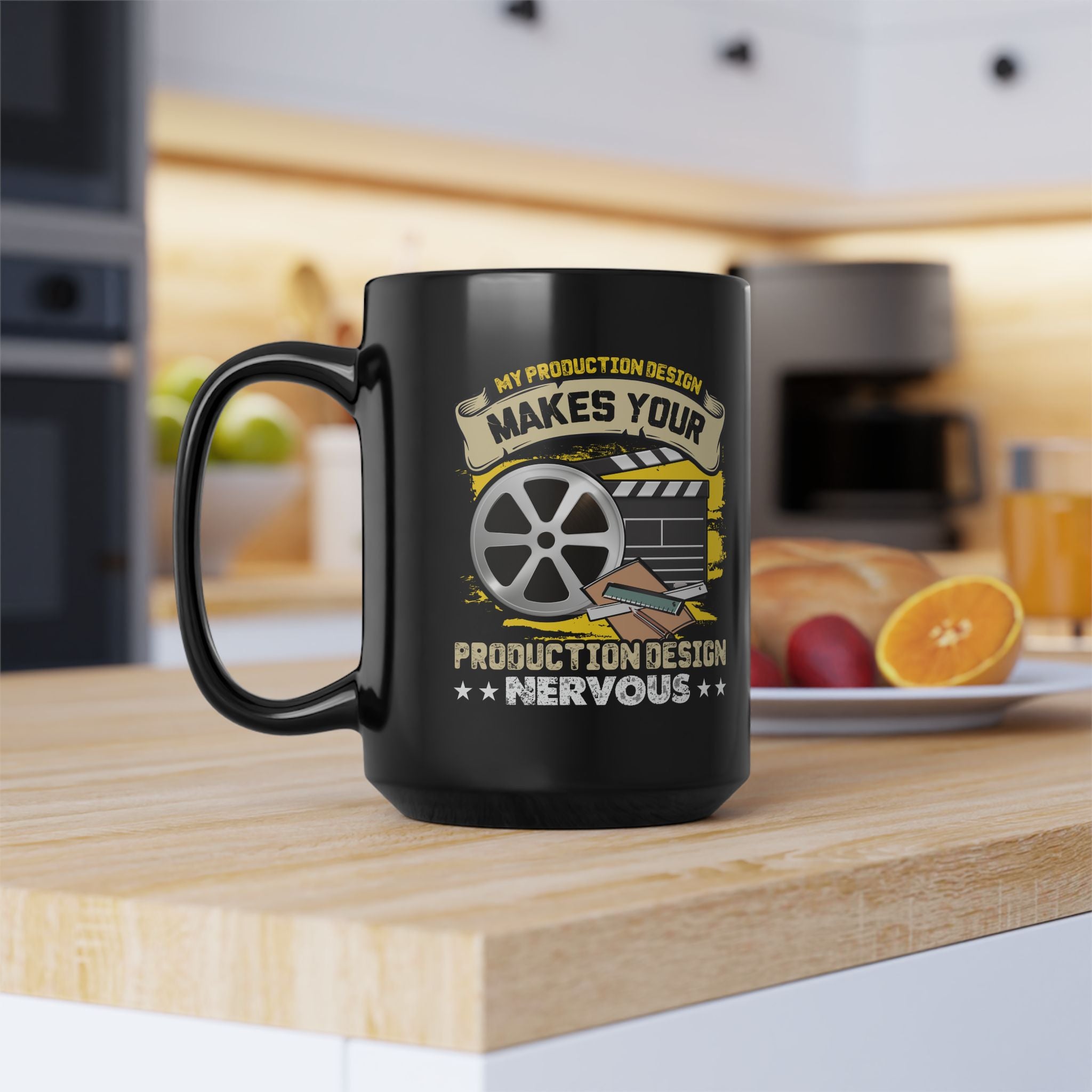 Production Design Flex Black Mug, 15oz